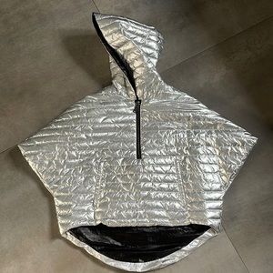 Think Royln silver down poncho size xs/s